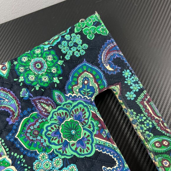 Vera Bradley Blue Rhapsody D Handle 2009 Holiday Tote Blue Green NO STRAP - Picture 9 of 12
